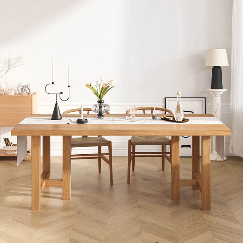 Modern 1/2/3/4/5 Pieces Dining Set Rectangle Pine Wood Dining Table for Dining Room