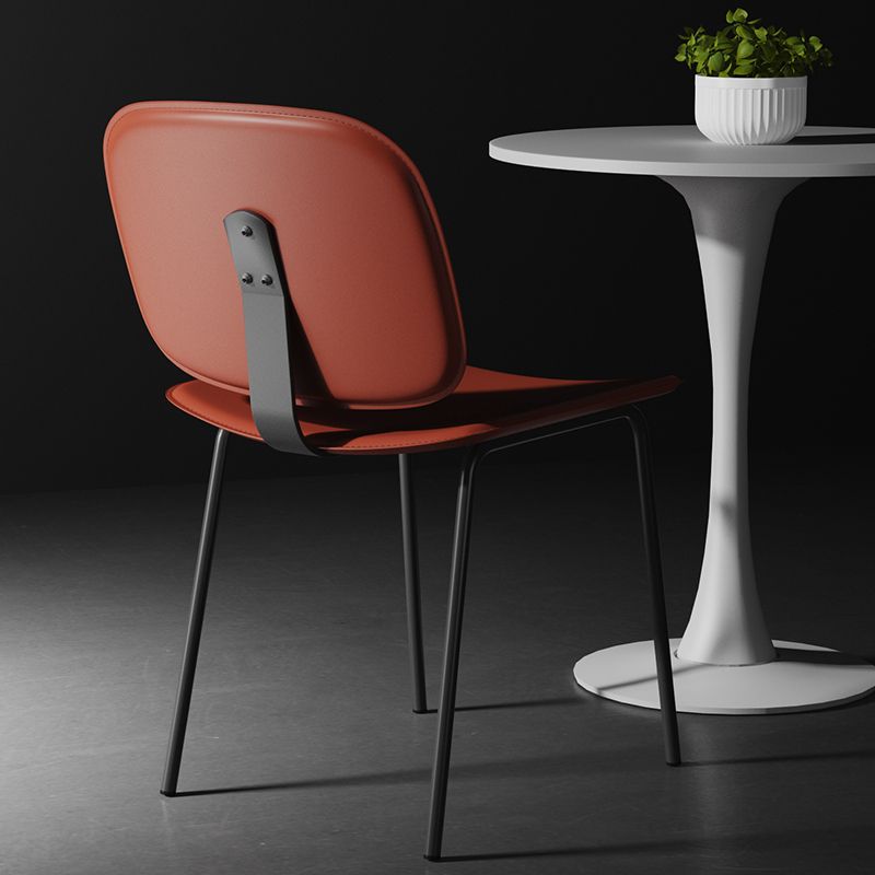 Modern Metal Dining Room Armless Chairs Open Back Dining Side Chair for Home Use Clearhalo ' kitchen&dining_furn' 'Dining Chairs' 'Dining Tables & Seating' 'dining_chair' 'furn' 'furn_dining_chair' 'Furniture' 'furniture_dining_chair' 'Kitchen & Dining Furniture' 'kitchen' 1200x1200_9ad9ff5e-70d4-4694-9438-152e5b84ed5d