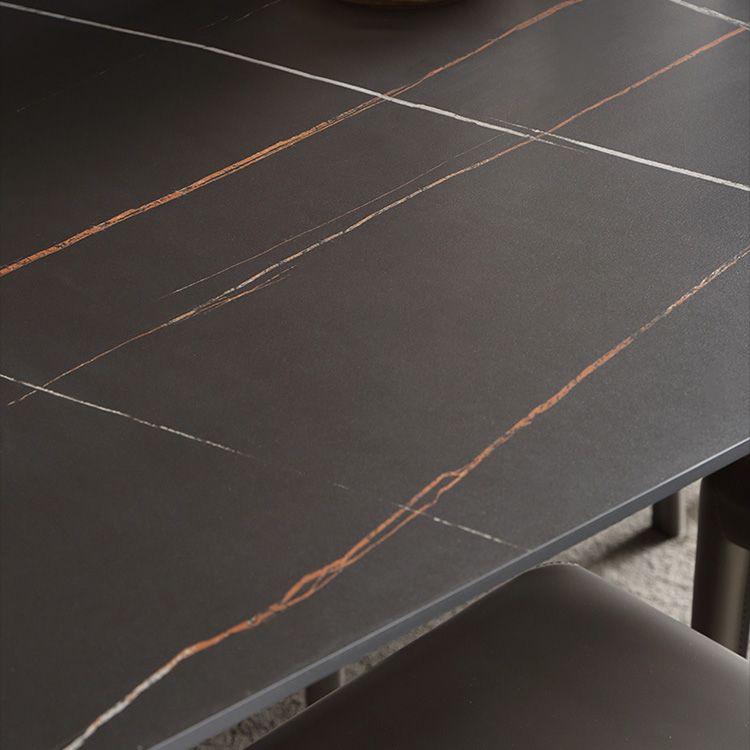 Modern 1/4/5/6/7 Pieces Dining Set Sintered Stone Dining Table with Leather Chairs Clearhalo 'Dining Room Sets' 'Dining Tables & Seating' 'dining_room_set' 'furn' 'furn_dining_room_set' 'Furniture' 'furniture_dining_room_set' 'Kitchen & Dining Furniture' 1200x1200_9adb990d-1fe3-44b2-817c-1634e4ed295d