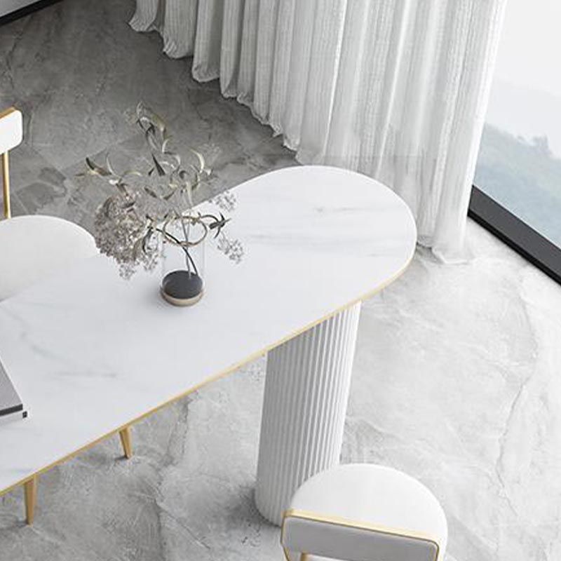 Eiland eigentijdse balk tabel 42-inch hoogte steen top bistro tafel