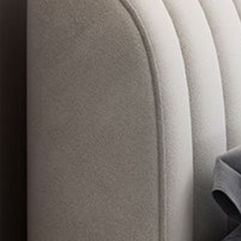 Glam wood Bed Frame Faux Leather Standard Bed with Upholstered Headboard for Bedroom Clearhalo 'Bedroom Furniture' 'Beds' 'furn' 'furn_beds' 'Furniture' 1200x1200_9adf7f2d-5538-423b-84c3-da92f6a14d78