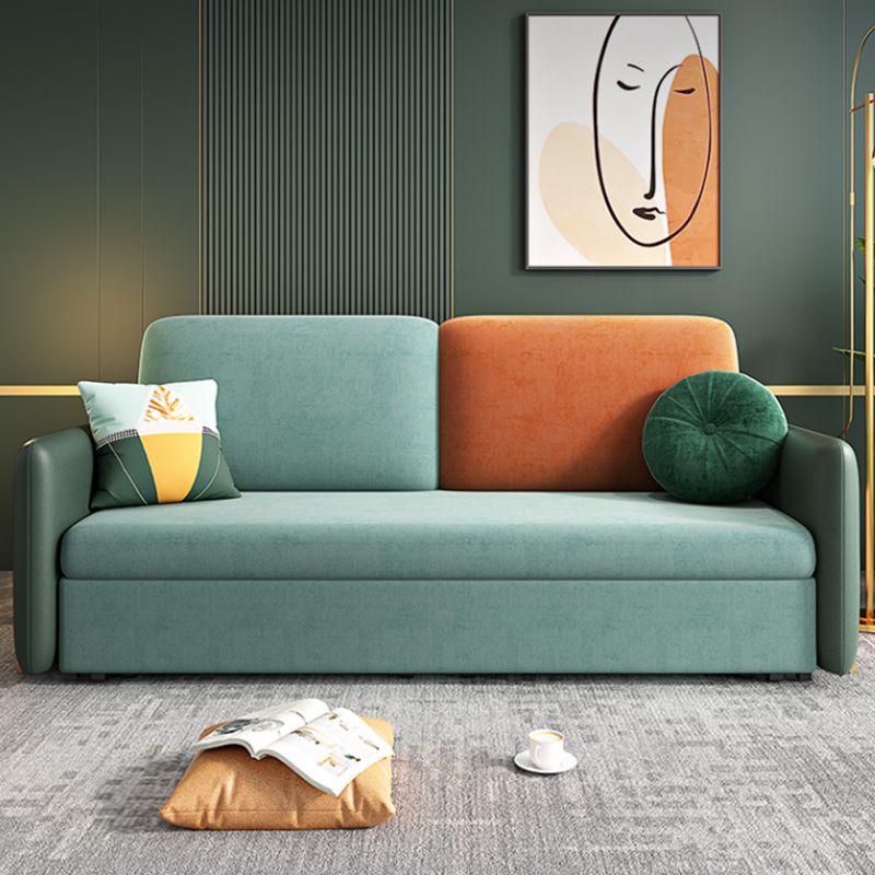 34 "幅のグラム布団ソファベッドグリーン布団スリーパーソファストレージ付き