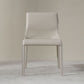Contemporary Leather Dining Armless Chair Metal Dining Chair for Restaurant Use