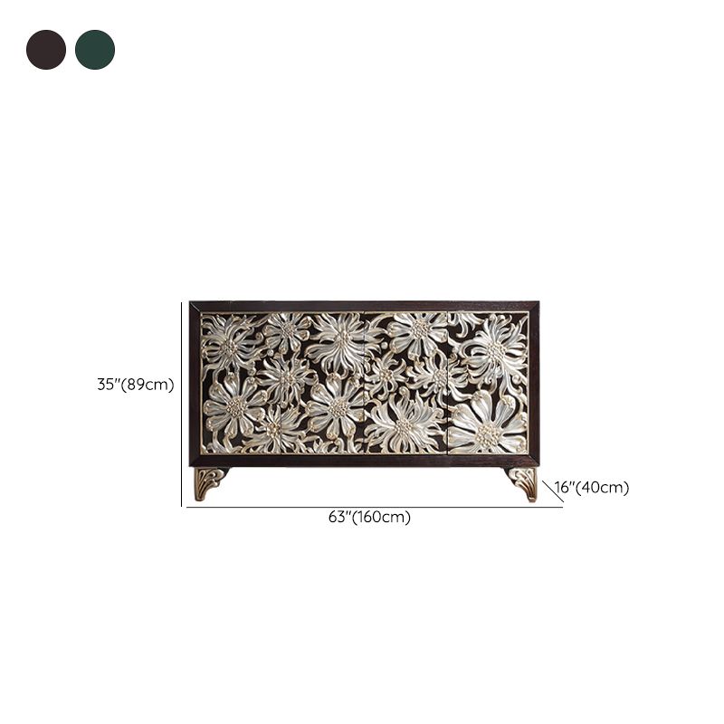 Glam -stijl verstelbare rekken sideboard houten kasten buffettafel