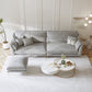 with Pillows Contemporary Sloped Arm Standard Settee Couch in Grey Clearhalo 'furn' 'furn_sofas' 'Furniture' 'Living Room Furniture' 'Sofa' 'sofas' 1200x1200_9ae1a889-98e0-4b68-8c47-feceea2acd74