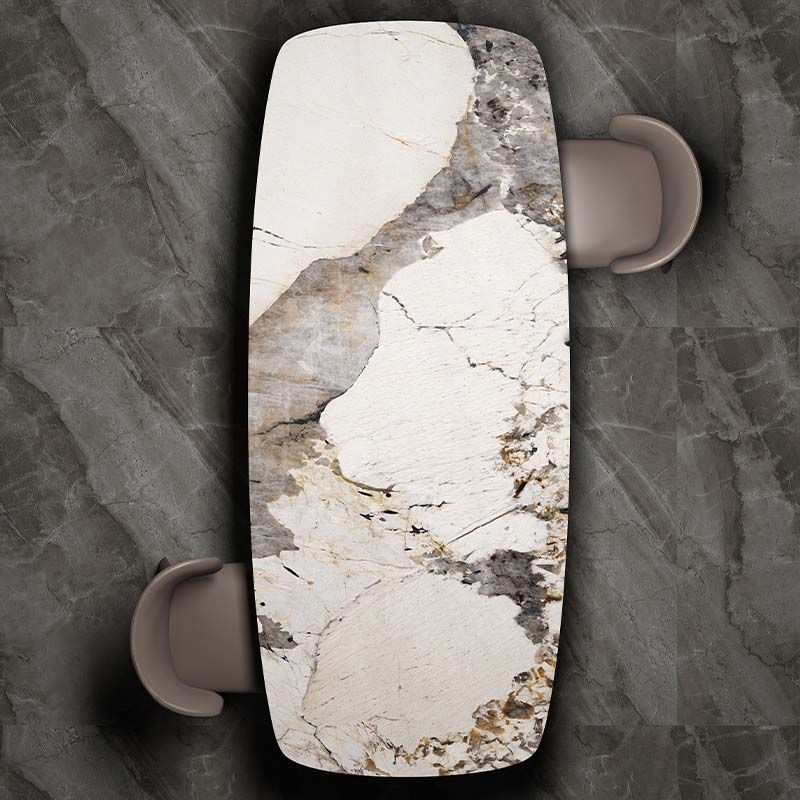 Modern Sintered Stone Dining Table Rectangle Table with Metal Legs for Home Use Clearhalo 'Dining Tables & Seating' 'Dining Tables' 'dining_table' 'furn' 'furn_dining_table' 'Furniture' 'Kitchen & Dining Furniture' 1200x1200_9ae521ea-c699-4bcf-b968-d9fa52571944
