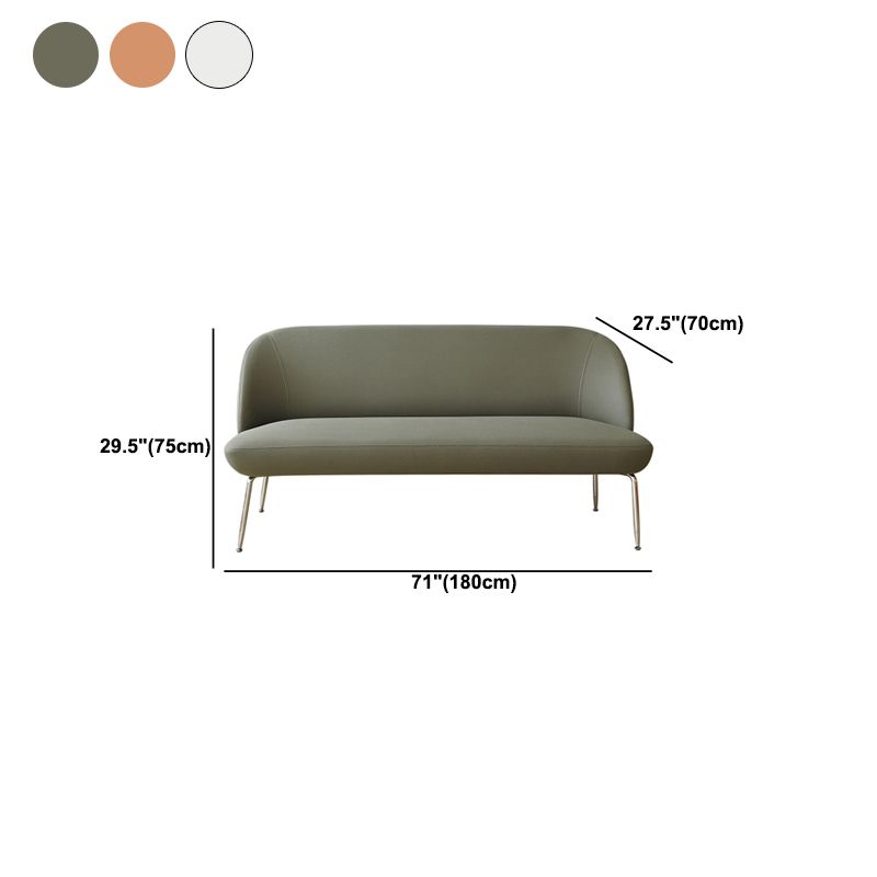 Canapé moderne de 2/3 places canapé en cuir en cuir avec des jambes en métal