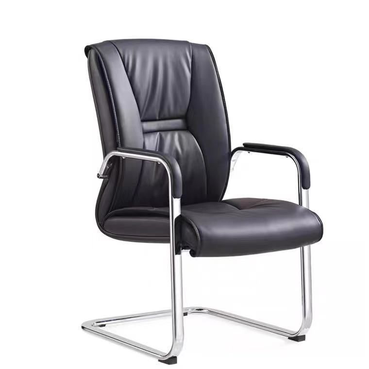 Silver Metal Modern Conference Chair High Back Leather Conference Chair Clearhalo 'furn' 'furn_office_chair' 'Furniture' 'furniture_office_chair' 'Office Chairs' 'Office Furniture' 'office_chair' 1200x1200_9ae63d04-1fbb-4116-8f64-c04bb404123d