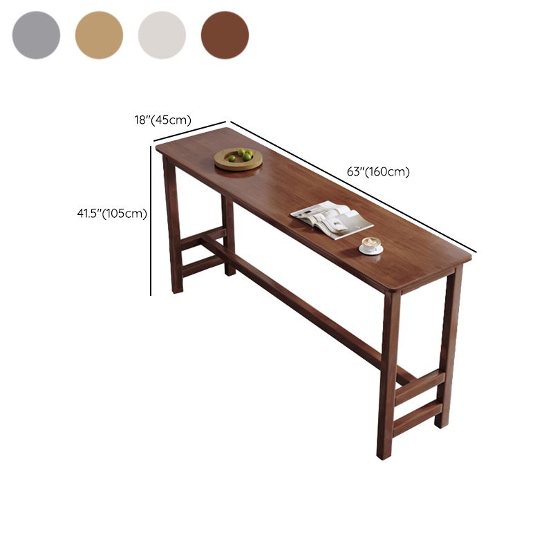 Contemporary Indoor Bar Dining Table Rectangle Wood Bar Stool Table Clearhalo 'Bar Furniture' 'Bar Tables' 'bar_tables' 'furn' 'furn_bar_tables' 'Furniture' 'Kitchen & Dining Furniture' 1200x1200_9ae69ccb-d2fb-4727-adaa-c12e680fb1d9