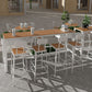 Rectangle Footrest Pub Dining Set 1/4/5 Pieces Outdoor Industrial Bar Pub Table Set Clearhalo 'Bar Furniture' 'furn' 'furn_home_bar_bar_sets' 'Furniture' 'Home Bars & Bar Sets' 'home_bar_bar_sets' 'Kitchen & Dining Furniture' 1200x1200_9ae6b897-6eb9-42b1-9753-cb808266fb14