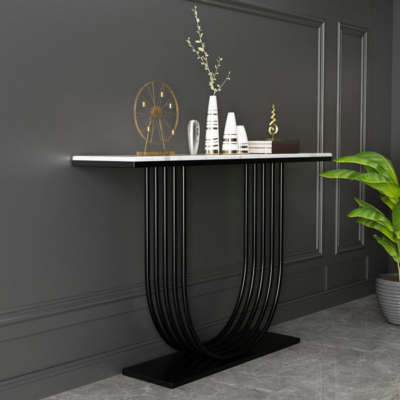 Glam Abstractl Slate / Metal Rectangle Console résistant aux taches Rectangle pour HAL