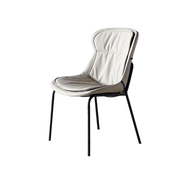 Industrial Style Leather Dining Armless Chairs Solid Back Dining Chair for Kitchen Clearhalo ' kitchen&dining_furn' 'Dining Chairs' 'Dining Tables & Seating' 'dining_chair' 'furn' 'furn_dining_chair' 'Furniture' 'furniture_dining_chair' 'Kitchen & Dining Furniture' 'kitchen' 1200x1200_9ae828bd-08da-4f25-b84a-9e6c0383bfc1