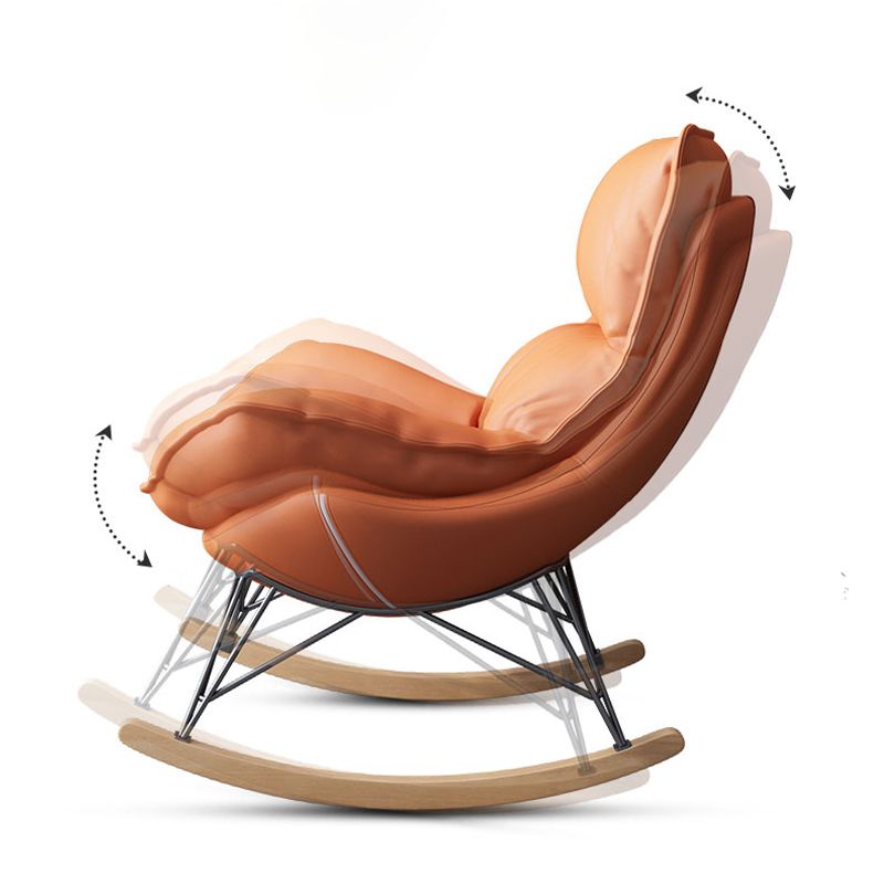 Contemporary Rocker Upholstered Tufted Cushions with Dark legs Glider Clearhalo 'Chairs & Seating' 'furn' 'furn_rocking_chairs' 'Furniture' 'Living Room Furniture' 'Rocking Chairs' 'rocking_chairs' 1200x1200_9ae88033-311e-4032-aa81-46f5e6d6a54c