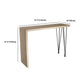 Juego de mesa de pub rectangular industrial, mesa de mostrador de madera de 1/5 piezas con taburetes sin respaldo