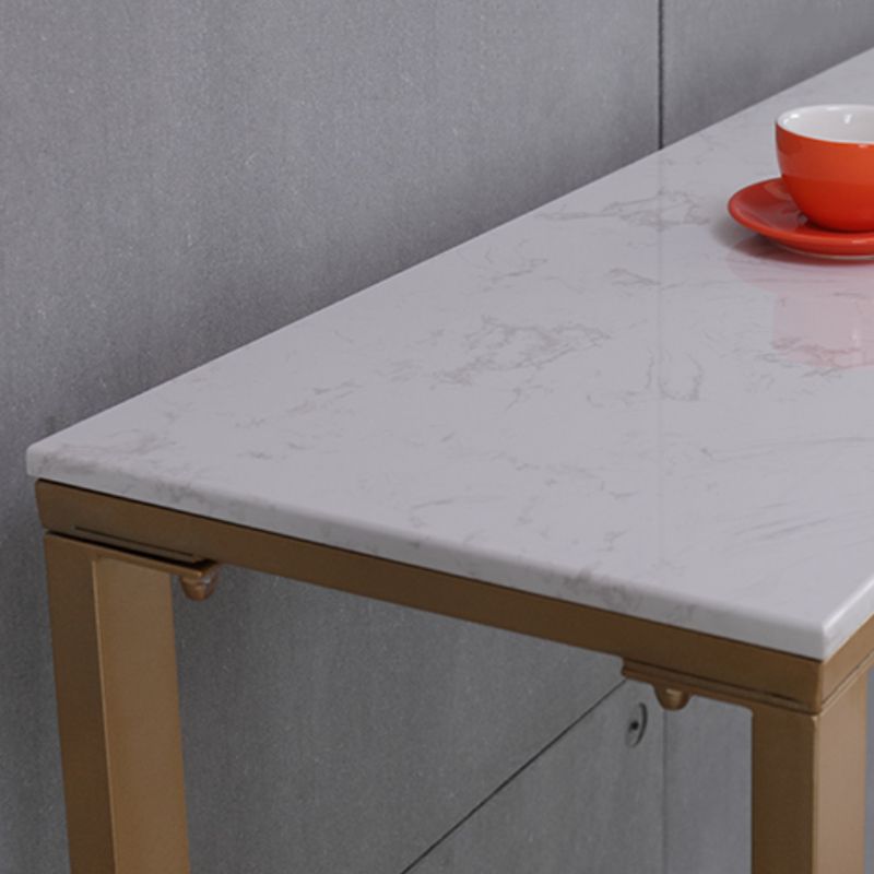 Glam Indoor 1/2/3/4/9 Pub Dining Set Pieces Rectangle White Marble Bistro Set Clearhalo 'Bar Furniture' 'furn' 'furn_home_bar_bar_sets' 'Furniture' 'Home Bars & Bar Sets' 'home_bar_bar_sets' 'Kitchen & Dining Furniture' 1200x1200_9ae97759-ab5e-4e39-b8ec-5c582bf7a6c6
