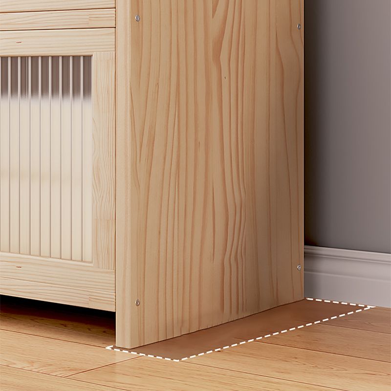 Contemporary Solid Wood Accent Cabinet Rectangle Storage Cabinet with Glass Top Clearhalo 'Cabinets & Chests' 'cabinets_chests' 'furn' 'furn_cabinets_chests' 'Furniture' 'Living Room Furniture' 1200x1200_9aea4a89-4ce9-49a2-847f-474df192a80b