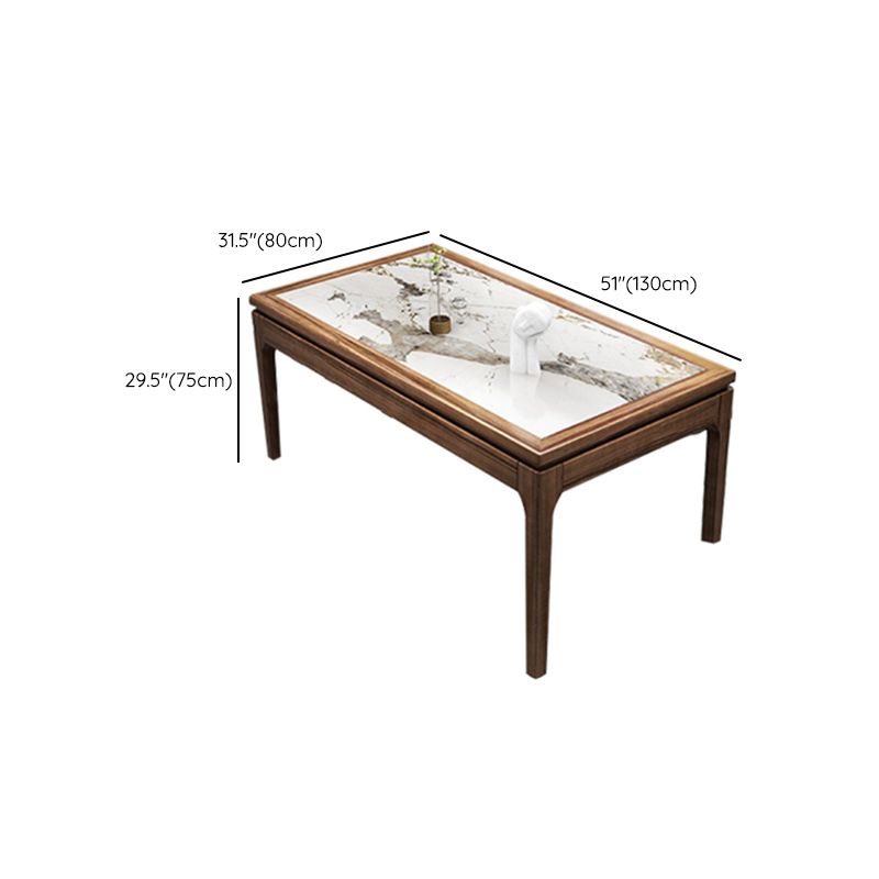 Contemporaneo 1/2/7 pezzi sala da pranzo set mobili in pietra rettangolo in bianco