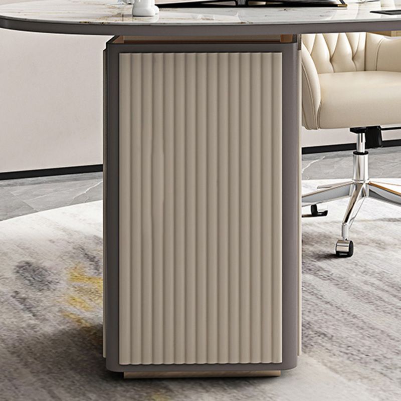 Bureau de bureau secrétaire en marbre contemporain, 27,6 "W x 29,5" H