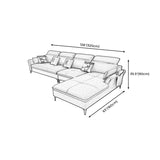 Fabric Pillow Top Arm Sectional 35.43"High High Back Sofa with Storage Clearhalo 'furn' 'furn_sectionals' 'Furniture' 'furniture_sectionals' 'kitchen' 'kitchen_sectionals' 'Living Room Furniture' 'Sectionals' 1200x1200_9aed7641-f267-4cbf-8924-a5a44e4d450c