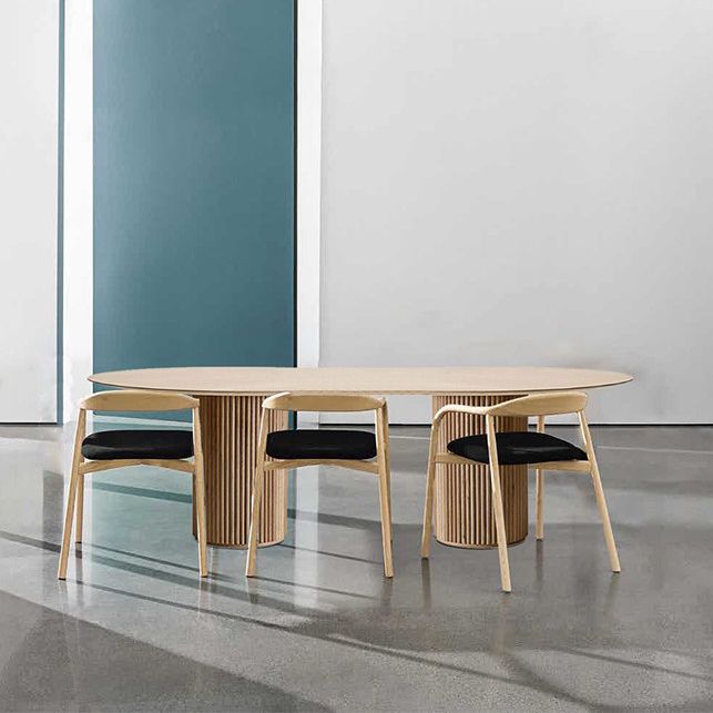 Rectangle Brown Modern Dining Table Solid Wood Table with Double Pedestal Base Clearhalo ' dining_table' 'Dining Tables & Seating' 'Dining Tables' 'furn' 'furn_dining_table' 'Furniture' 'furniture_dining_table' 'Kitchen & Dining Furniture' 'kitchen&dining_furn' 'kitchen' 'kitchen_dining_table' 1200x1200_9aee65d0-4043-4766-a8e3-424e62fe8956