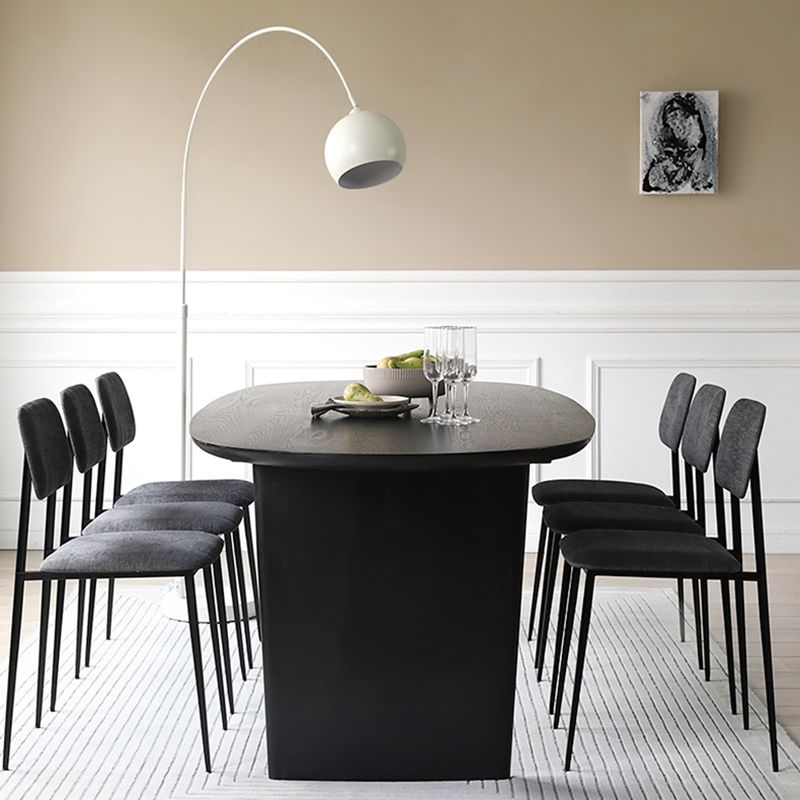 Solid Wood Contemporary Oval Dining Table Black Wood Top Table for Dining Room Clearhalo ' dining_table' 'Dining Tables & Seating' 'Dining Tables' 'furn' 'furn_dining_table' 'Furniture' 'furniture_dining_table' 'Kitchen & Dining Furniture' 'kitchen&dining_furn' 'kitchen' 'kitchen_dining_table' 1200x1200_9aee825e-4918-47fc-90aa-64b43e5d7db9