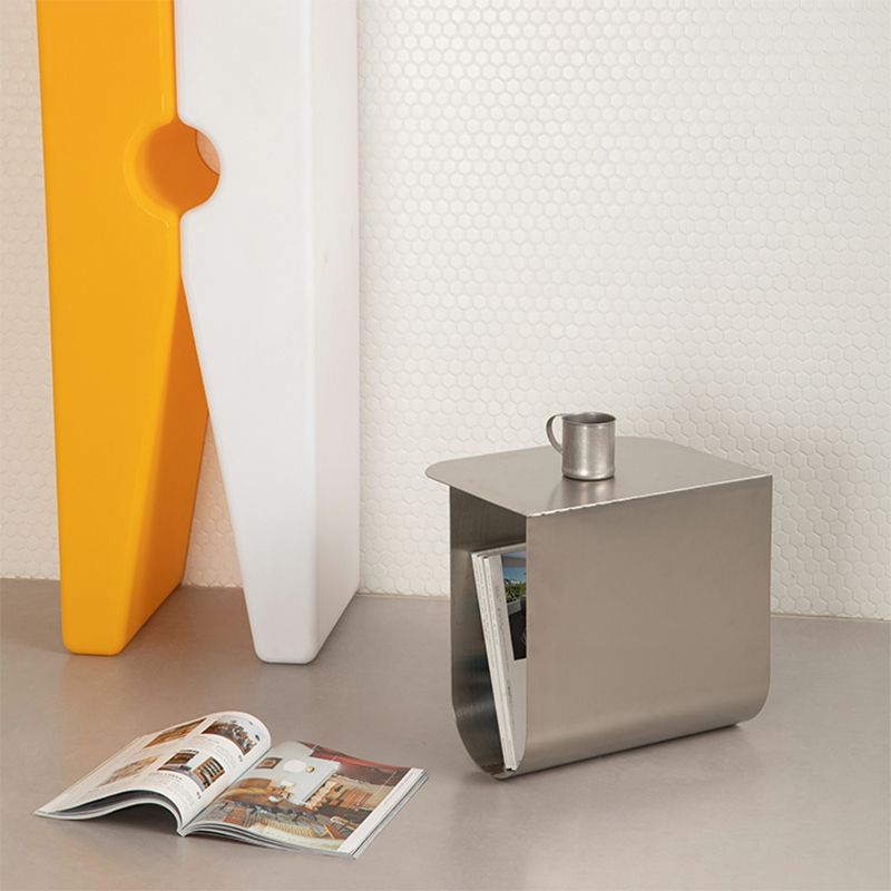 Contemporary Sofa Side Accent Table Metal with Storage Living Room Abstract Clearhalo 'Coffee & Accent Tables' 'End & Side Tables' 'end_side_tables' 'furn' 'furn_end_side_tables' 'Furniture' 'Living Room Furniture' 1200x1200_9aee82eb-aa14-4a02-bf00-ca2aaa936b10