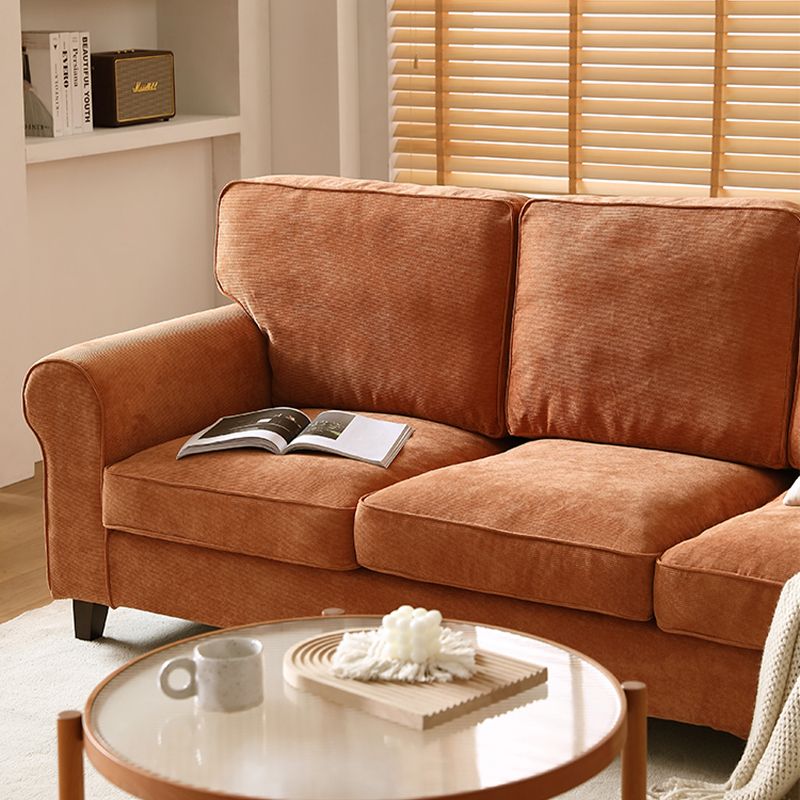 フレアアームモダンソファ33 "wソファリビングルームのためのゆるい背中