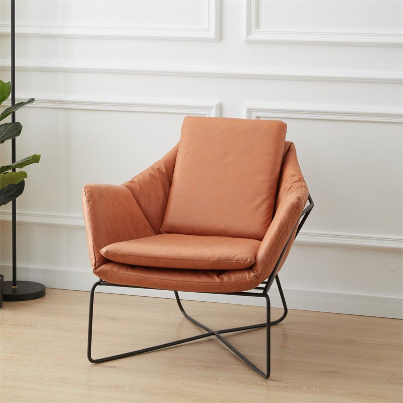 Chaise en cuir collé 27,5 "L x 27,5" W x 29,5 "H Armes incluses pour salon pour le salon