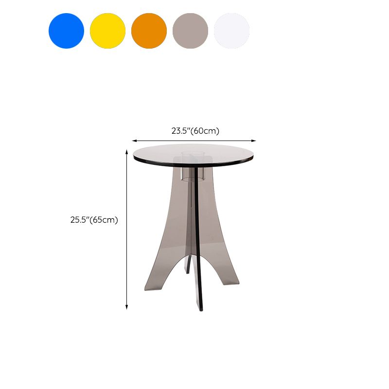 Modernistic Plastic Accent Side Table Round 3 Legs Living Room Corner Table Clearhalo 'Coffee & Accent Tables' 'End & Side Tables' 'end_side_tables' 'furn' 'furn_end_side_tables' 'Furniture' 'Living Room Furniture' 1200x1200_9aef50b4-3c1a-4b1a-8818-b0761cf84147