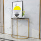 Glam Half Moon Console Accent Table Antieke afwerking Bafe -consoletafel