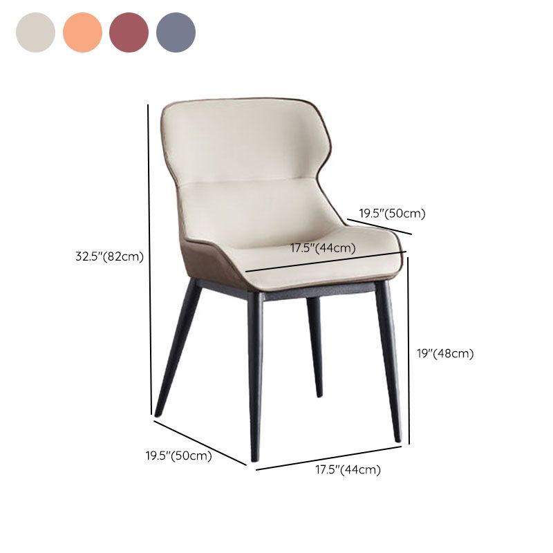 Sedia da pranzo in metallo contemporaneo braccio laterale in vena