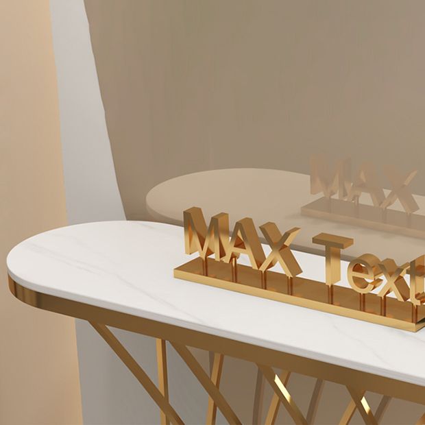 31.5" Tall Stone Console Table Glam Stain Resistant End Table for Hall