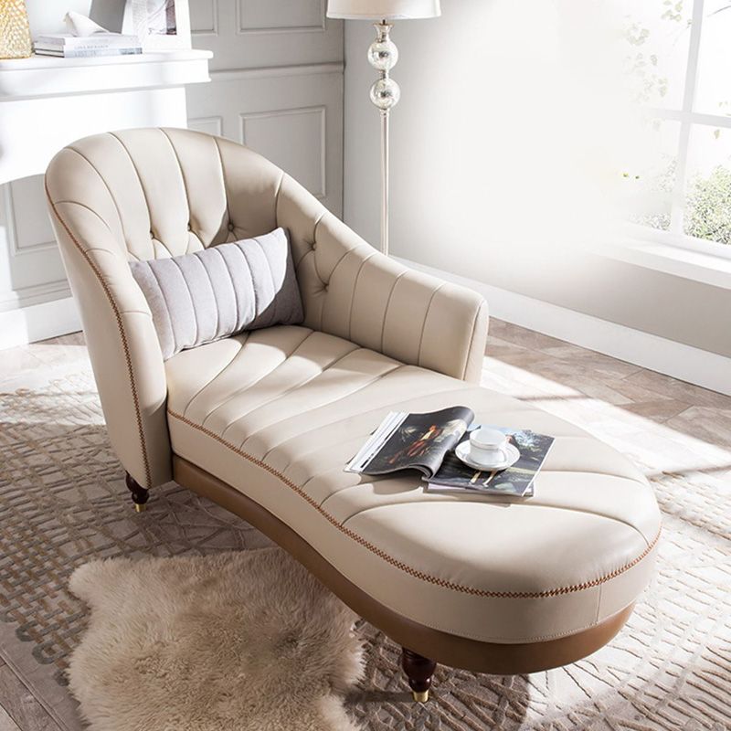 Nordic Style Leather Chair Solid Color Chaise Lounge Couch for Bedroom Clearhalo 'Chairs & Seating' 'Chaise Lounge' 'chaise_lounge' 'furn' 'furn_chaise_lounge' 'Furniture' 'Living Room Furniture' 1200x1200_9af19699-7324-427a-8aa1-0f0accd0a3c7