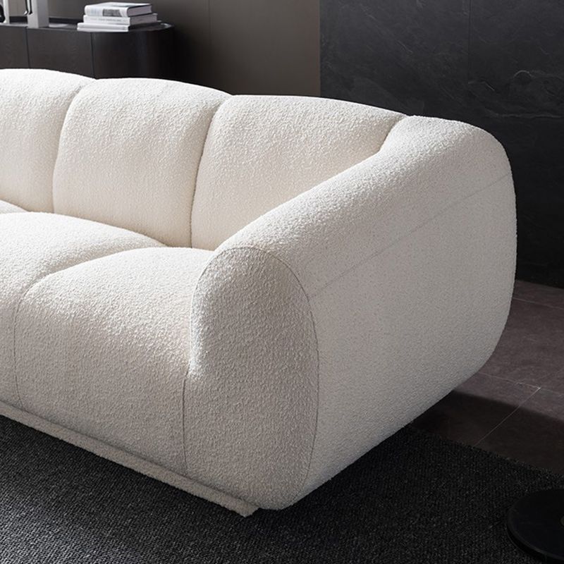 Divano di lana minimalista con chaise in bianco divano in tessuto da 29,1 "H