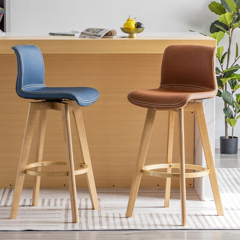 Scandinavia Style Bar-stool Wooden Legs Rectangle Seat for Kitchen Bar Clearhalo 'Bar Furniture' 'Bar Stools' 'bar_stools' 'furn' 'furn_bar_stools' 'furniture_bar_stools' 'Kitchen & Dining Furniture' 'kitchen&dining_furn' 'kitchen' 'kitchen_furn' Furniture' 1200x1200_9af4bd93-5dde-4642-85c9-391b674ee627