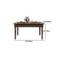 Wood Top Dining Table Mid-Century Modern Table with 4 Legs in Brown