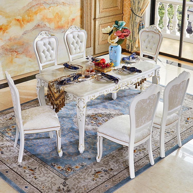 Vitoria White Marble Dining Table Rectangle Dining Table for Kitchen Clearhalo ' dining_table' 'Dining Tables & Seating' 'Dining Tables' 'furn' 'furn_dining_table' 'Furniture' 'furniture_dining_table' 'Kitchen & Dining Furniture' 'kitchen&dining_furn' 'kitchen' 'kitchen_dining_table' 1200x1200_9af752ec-d8a9-42f8-8d50-96532e0f61f5