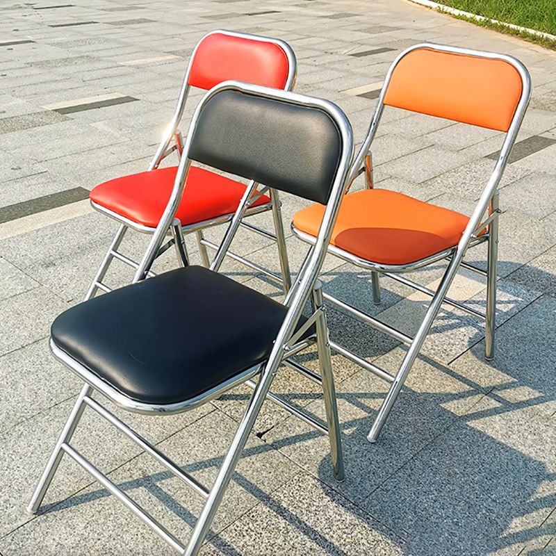 Contemporary Armless Conference Chair Stainless Steel Frame Chair Clearhalo 'furn' 'furn_office_chair' 'Furniture' 'Office Chairs' 'Office Furniture' 'office_chair' 1200x1200_9af7750c-fbcd-43fd-9d9c-c89bee43e441