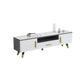Open Storage 18" H TV Stand , Faux Wood TV Stand Console in Grey / White Clearhalo 'furn' 'furn_tv_stands_entertainment_centers' 'Furniture' 'Living Room Furniture' 'TV Stands & Entertainment Centers' 'TV Stands & Media Storage Furniture' 'tv_stands_entertainment_centers' 1200x1200_9af7cf0c-8fd0-4c31-bdb7-83afde7038f2