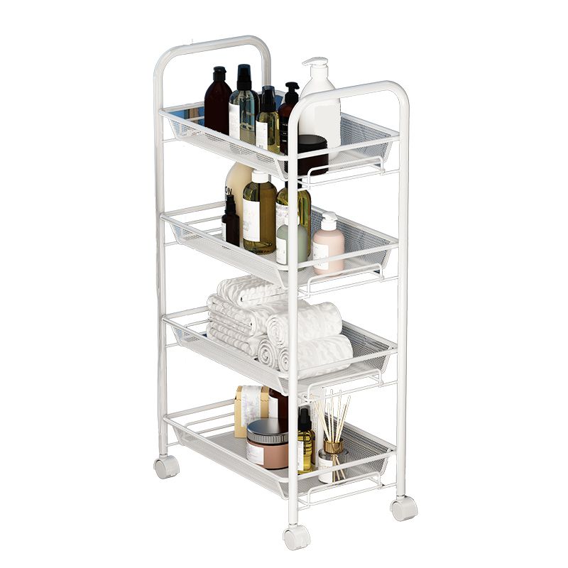 Libreria in stile moderno libreria aperta in metallo con ruote a terra per casa