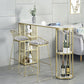 Gold Glam Style Table in Faux Marble Bar Table with Metal Base for Kitchen Clearhalo 'Bar Furniture' 'Bar Tables' 'bar_tables' 'furn' 'furn_bar_tables' 'Furniture' 'furniture_bar_tables' 'Kitchen & Dining Furniture' 1200x1200_9af806df-eb91-4ecb-8eb4-18a01ec4cc3f