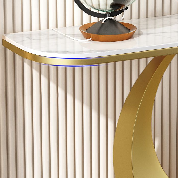Tabella dell'accento console glam da 31,5 "tavolo da divano console di finitura antica