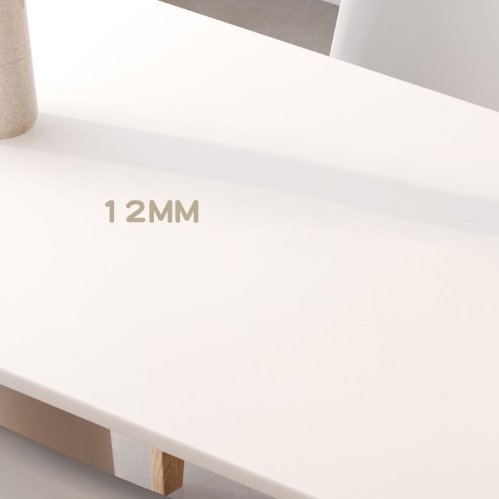 Mesa de comedor con tapa de piedra blanca Mesa de comedor interior moderna de forma libre