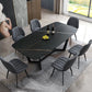 Modern 1/4/5/7 Pieces Black Dining Set Sintered Stone Dining Table Set with Leather Chairs Clearhalo 'Dining Room Sets' 'Dining Tables & Seating' 'dining_room_set' 'furn' 'furn_dining_room_set' 'Furniture' 'furniture_dining_room_set' 'Kitchen & Dining Furniture' 'kitchen&dining_furn' 'kitchen' 1200x1200_9afc387c-a529-45af-ae01-f5da5c1a4a53