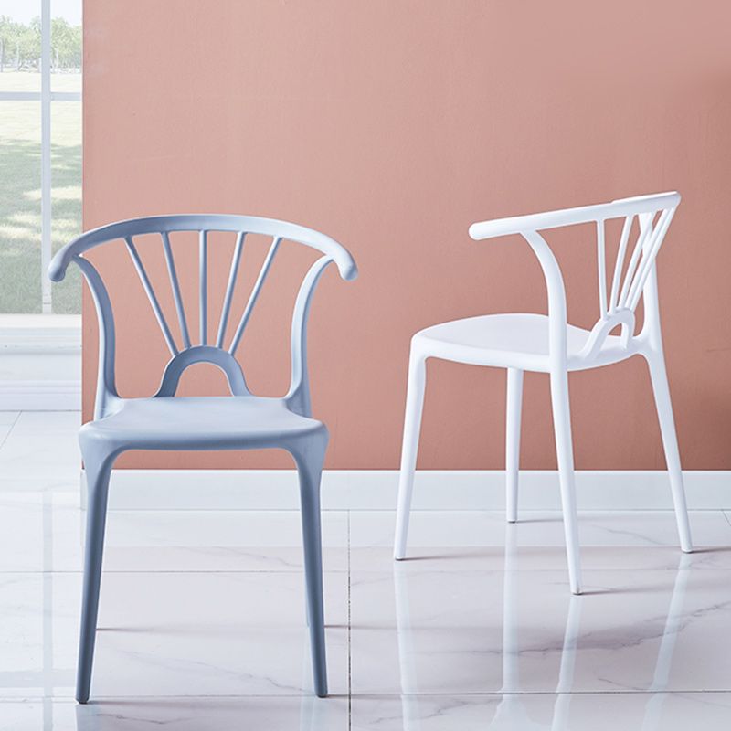 Scandinavian Plastic Indoor-Outdoor Chair Windsor Back Side Chair Clearhalo 'Dining Chairs' 'Dining Tables & Seating' 'dining_chair' 'furn' 'furn_dining_chair' 'Furniture' 'furniture_dining_chair' 'Kitchen & Dining Furniture' 1200x1200_9afc559d-62ed-4f9b-9606-b55ac5e5daed