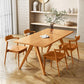 Modern 1/4/5/6 stukken Dinerset rechthoekige dennenhout eettafel voor keuken