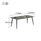 Metal Industrial Rectangle Dining Table Sintered Stone Top Indoor Table with Black Legs Clearhalo 'Dining Tables & Seating' 'Dining Tables' 'dining_table' 'furn' 'furn_dining_table' 'Furniture' 'furniture_dining_table' 'Kitchen & Dining Furniture' 'kitchen' 'kitchen_dining_table' 1200x1200_9b0047cb-3bc0-4979-9ccf-fe6313d3b236