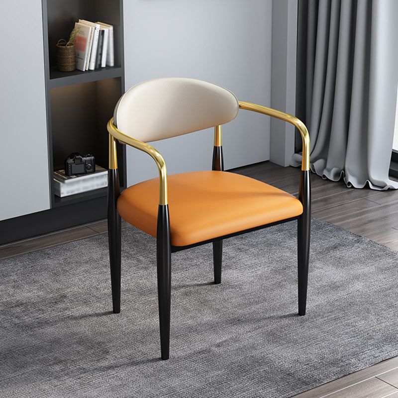 Industrial Open Back Chairs Dining Arm Chair for Kitchen with Metal Legs Clearhalo 'Dining Chairs' 'Dining Tables & Seating' 'dining_chair' 'furn' 'furn_dining_chair' 'Furniture' 'furniture_dining_chair' 'Kitchen & Dining Furniture' 1200x1200_9b017c79-6b81-48d0-b98f-4e3245a71b50