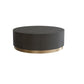 Mid-Century Modern Coffee Table Round Drum Coffee Table in Grey