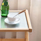 Kreuzbeine Endtisch Glass Top Endtisch mit Regal 21,6 "groß für Wohnzimmer